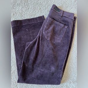 PAIGE corduroy flare pant, dark purple - size 27